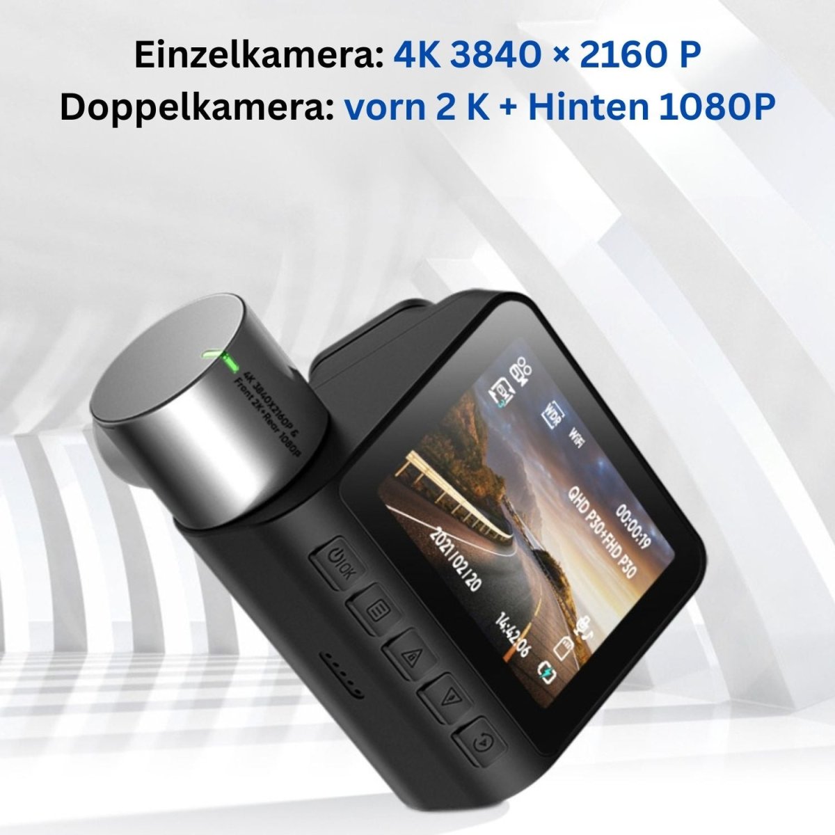 Elebest 4K Dual-Dashcam für Auto mit automatischer Aufnahme