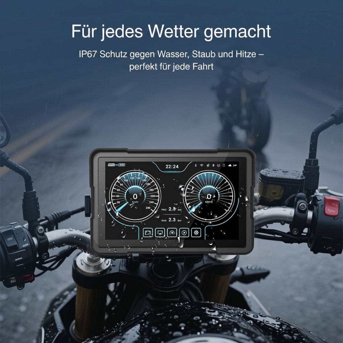 Elebest C7 GS BMW Motorrad Navigation mit kabelloser CarPlay-Verbindung