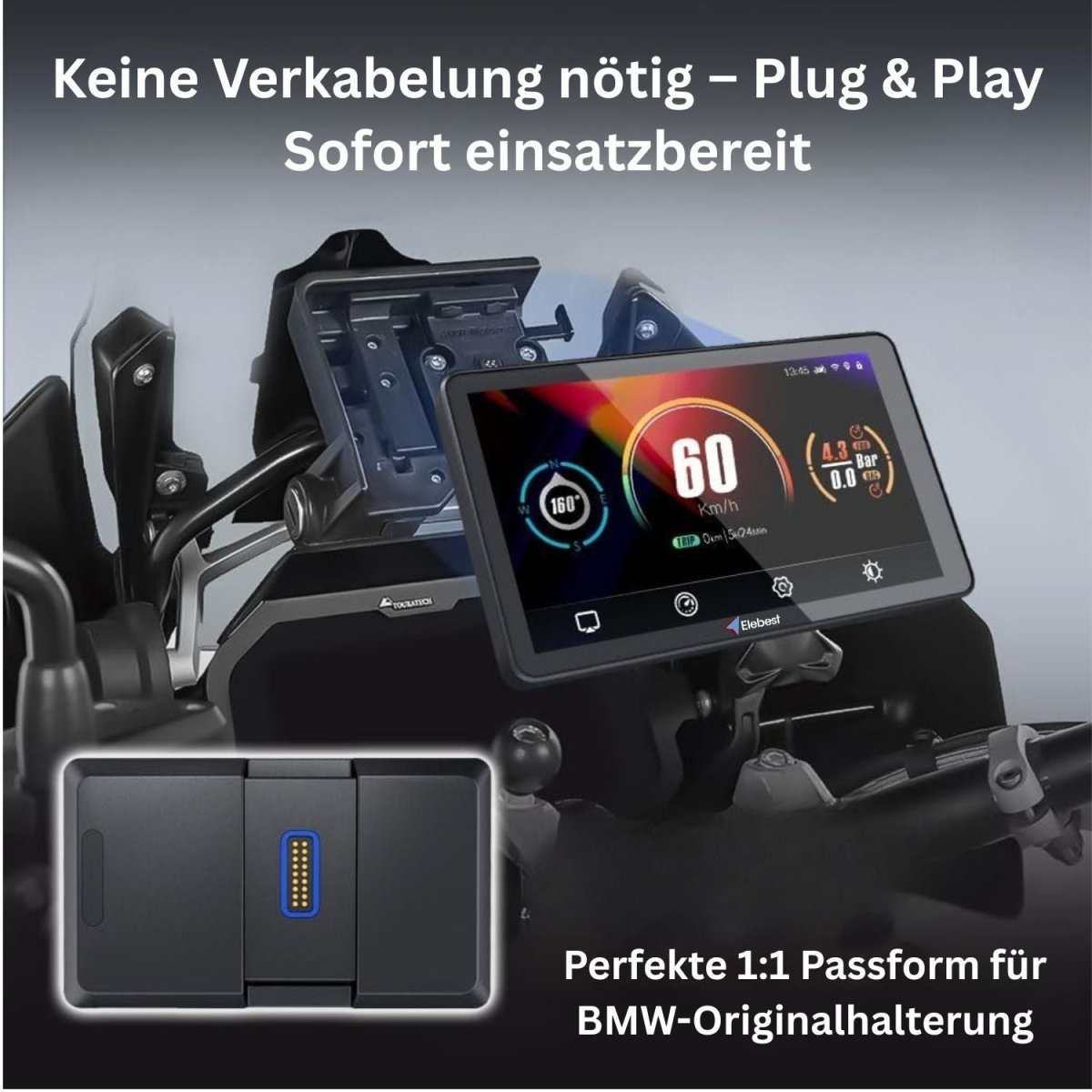 Elebest C6 BMW Motorrad CarPlay Display, IP68 wasserdicht