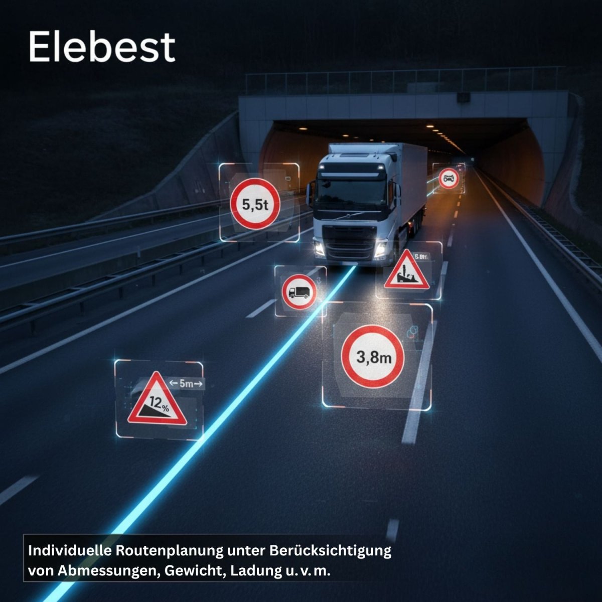 Elebest 9 Zoll Navi mit großem Display und klarer Kartenansicht