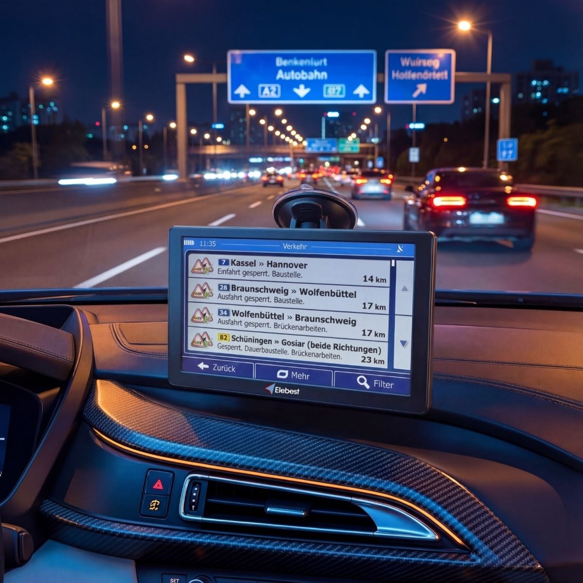 Elebest City 90T 9 Zoll Navigationsgerät für Auto, Wohnmobil und Lkw