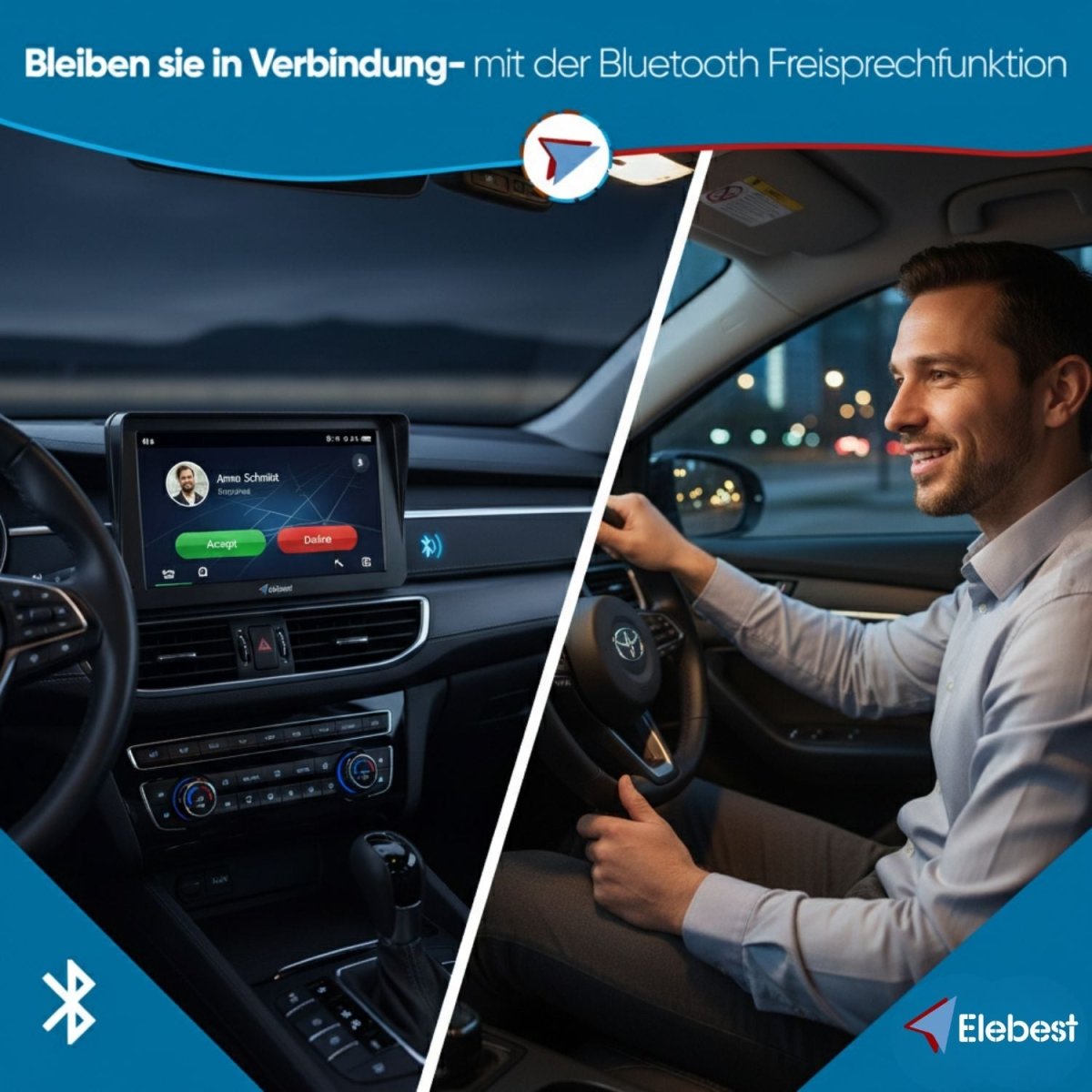 Elebest 9 Zoll Navigationsgerät für Lkw und Wohnmobil