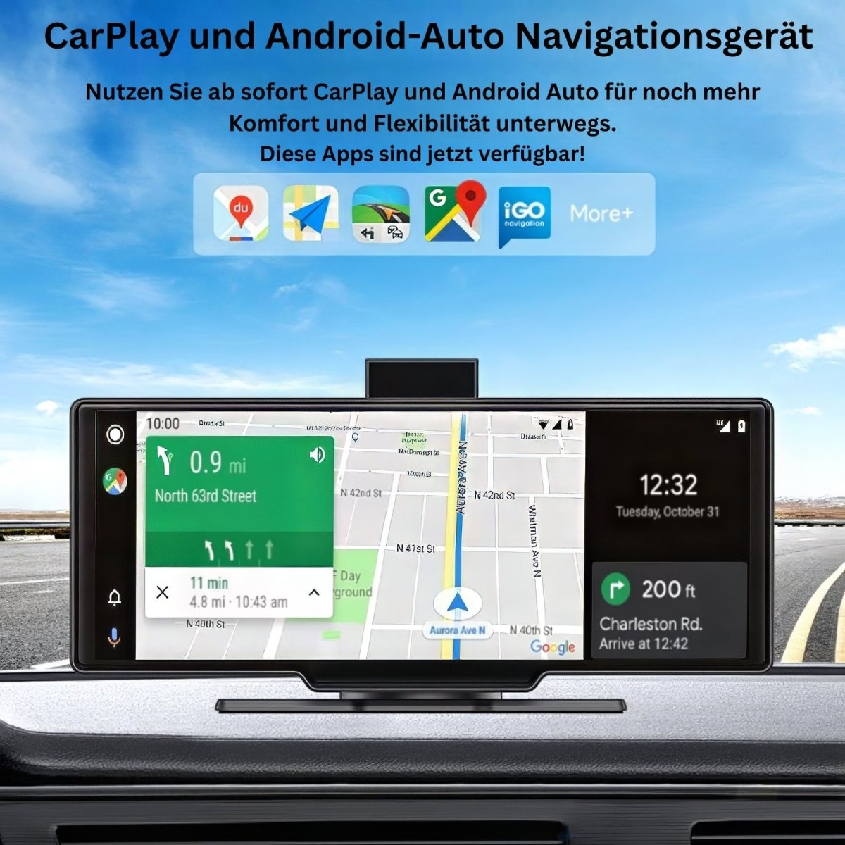 Elebest CarPlay 1026 mit kabellosem CarPlay zum Nachrüsten