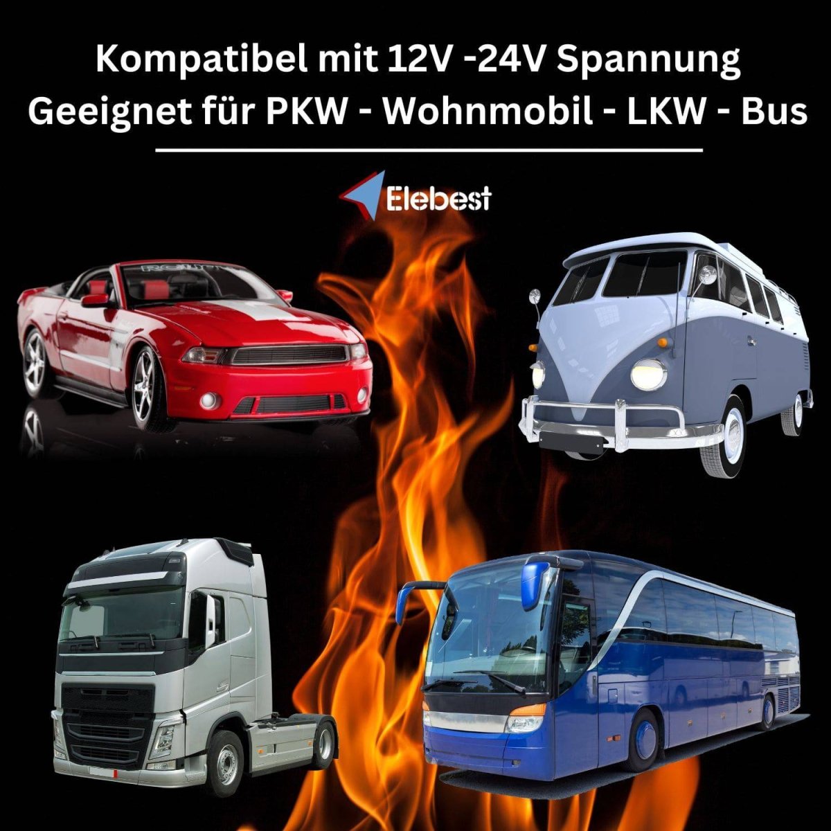 Elebest 9024K 9 Zoll Navi mit Bluetooth-Freisprechen