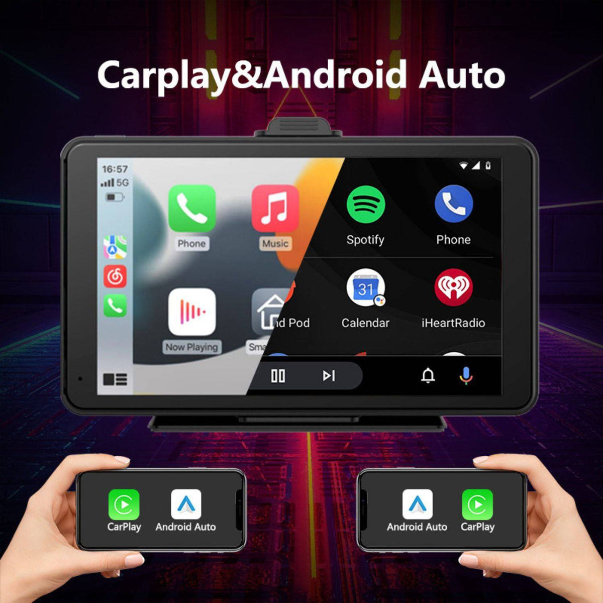 Elebest CarPlay Navi mit kabelloser Smartphone-Anbindung