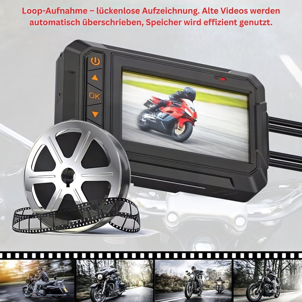 Elebest M10 Pro Motorrad-Dashcam mit Nachtsicht