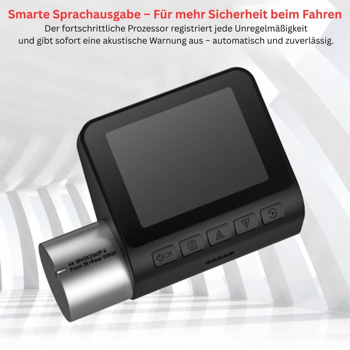 Elebest 4K Dual-Dashcam mit 170 Grad Weitwinkelobjektiv