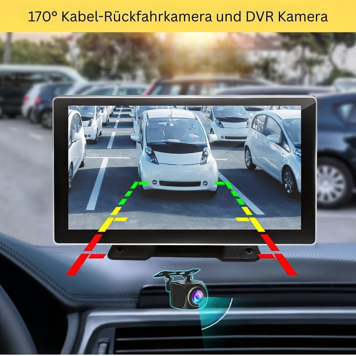 Elebest CarPlay Navi mit Dashcam für die Frontscheibe