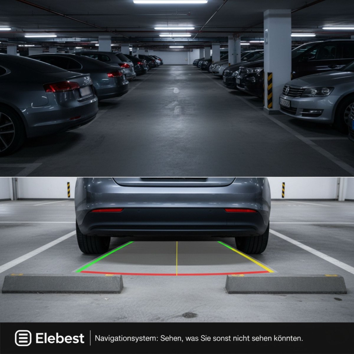 Elebest Navi mit Rückfahrkamera für die Montage am Heck