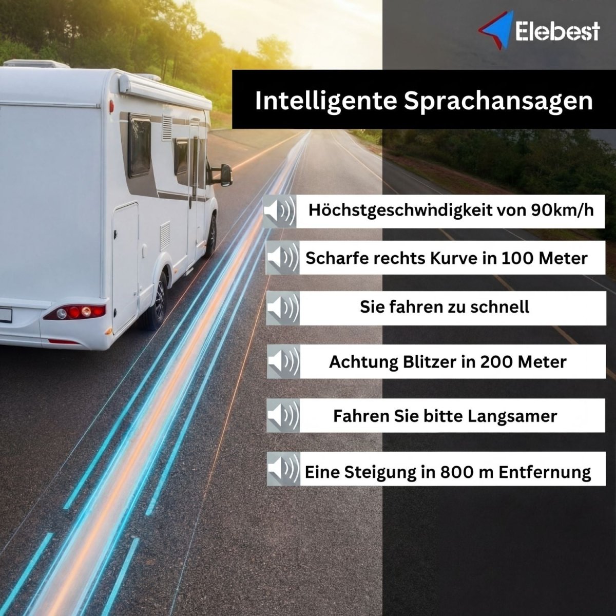 Elebest City 90 Camper 9 Zoll Wohnmobil-Navi mit großem Display