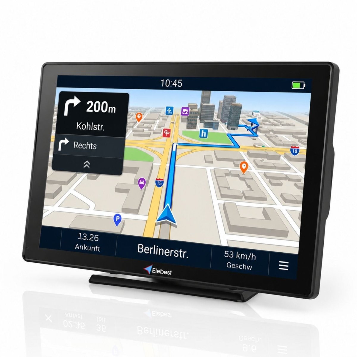 Elebest 9 Zoll Navi für Auto, Wohnmobil und Lkw mit Bluetooth