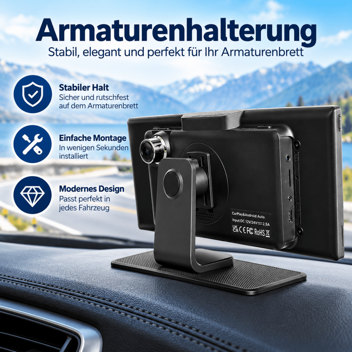 11,4 Zoll CarPlay & Android Auto Display (Navi mit Rückfahrkamera & Dashcam) F88