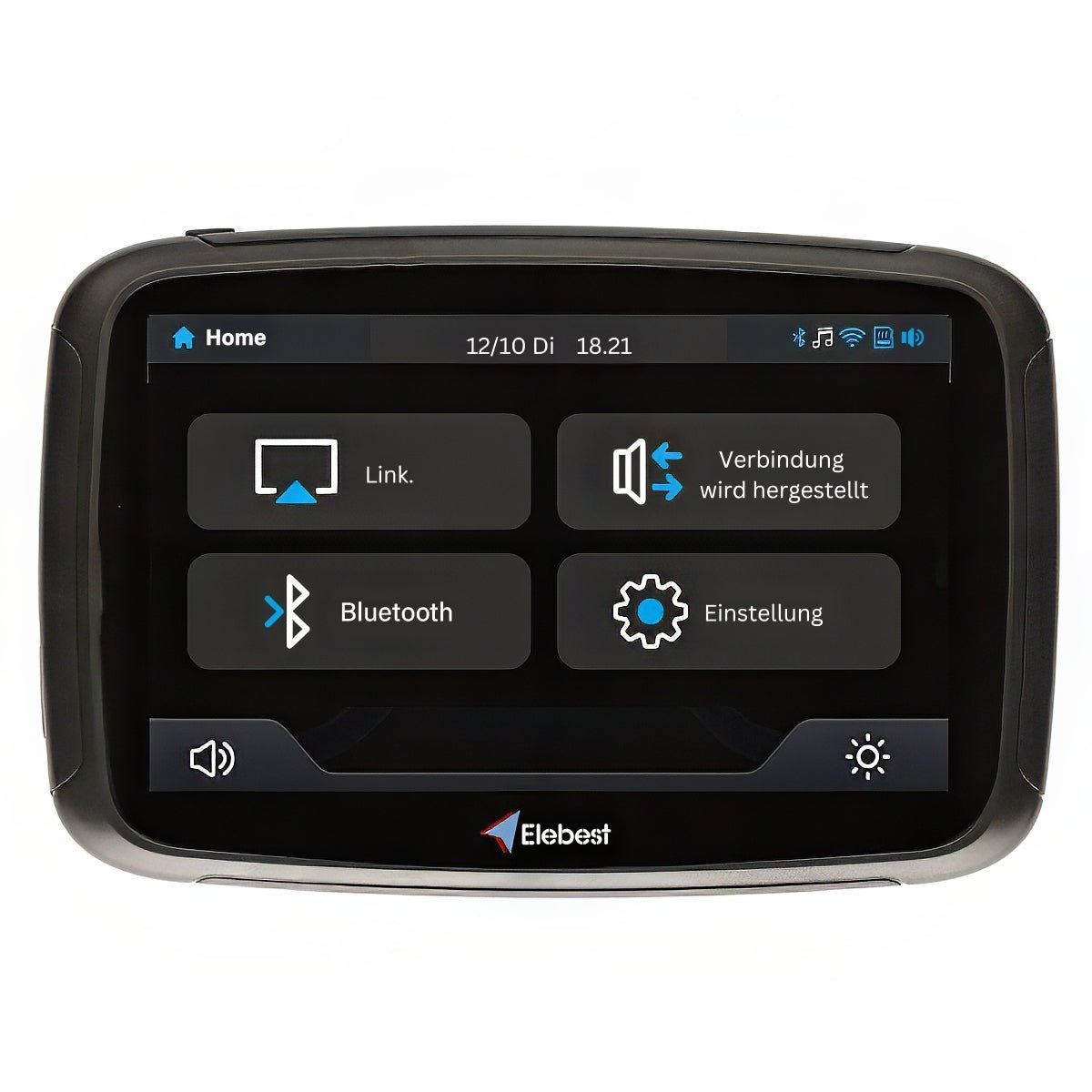 Elebest C650 Motorrad-Navi 5 Zoll mit Wireless CarPlay und Android Auto