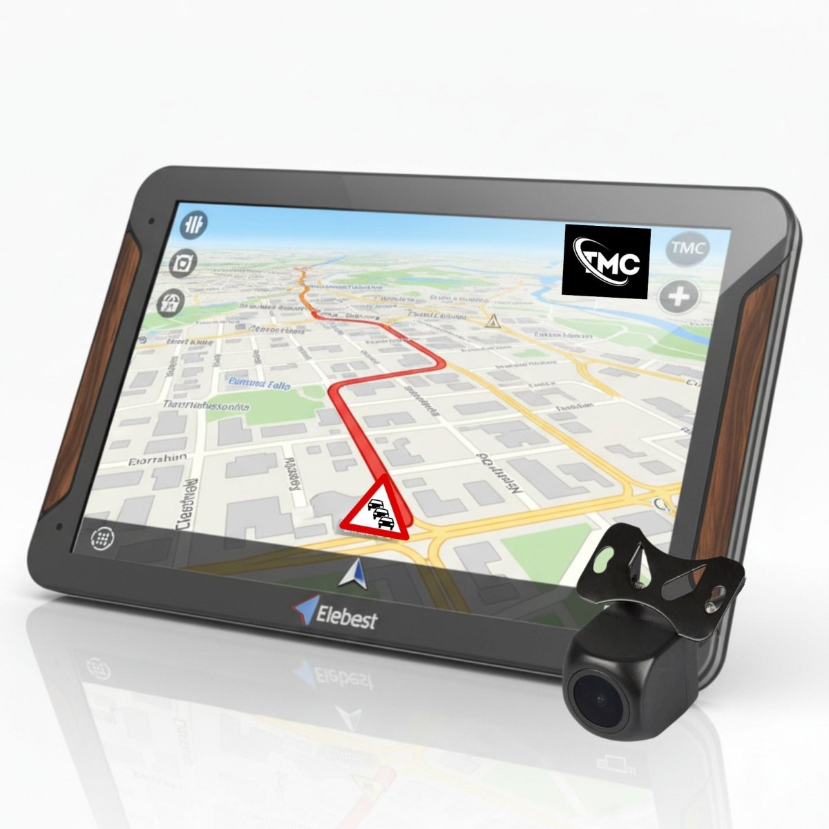 Elebest 80KT 7 Zoll Navi mit Rückfahrkamera und TMC-Verkehrsfunk