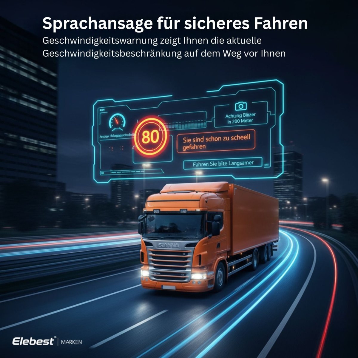 Elebest 9 Zoll Navigationsgerät mit einfacher Bedienung