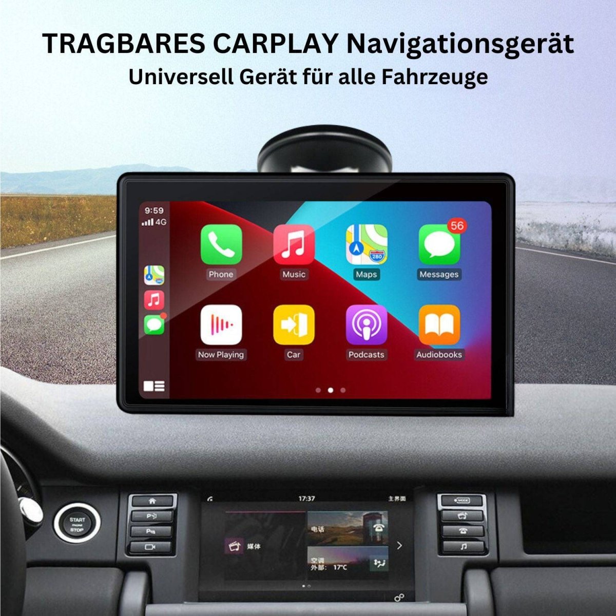 Elebest CarPlay Navi mit Google-Maps-Ansicht im Cockpit