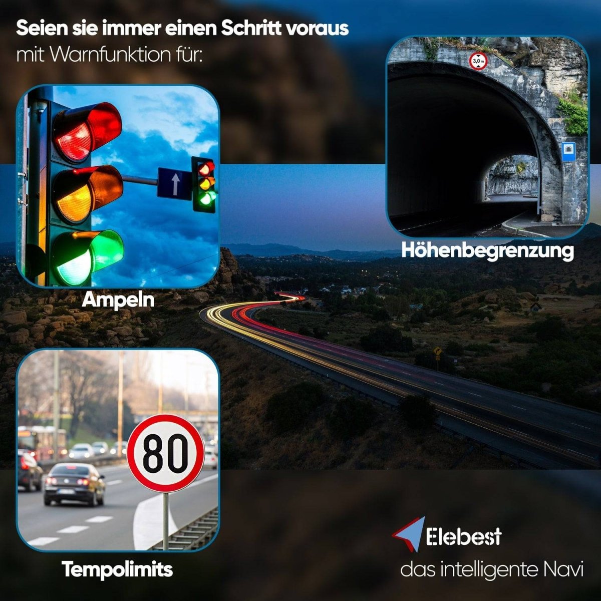 Elebest Drive 7024K mit Bluetooth-Freisprechen und Sprachführung