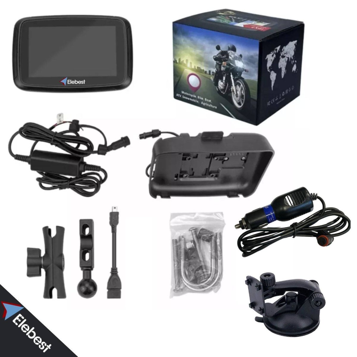 Elebest Rider W5 wasserdichtes Touren-Navi für Motorrad und Straße