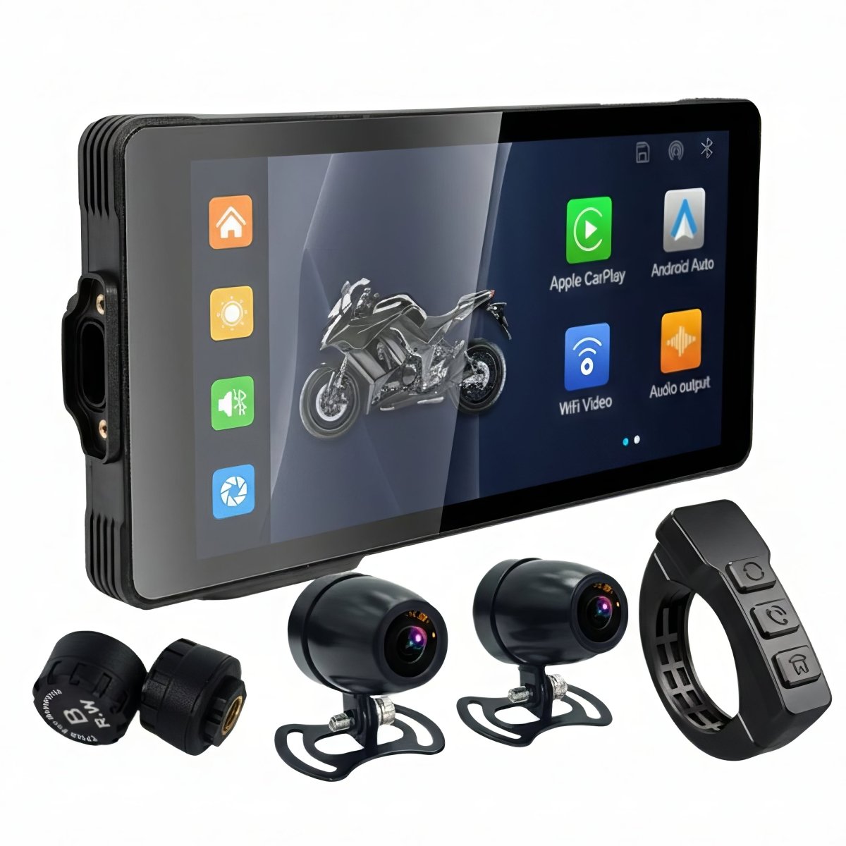 Elebest ProCam 200X Motorrad Navi 5,5 Zoll mit CarPlay und Reifendruckkontrolle