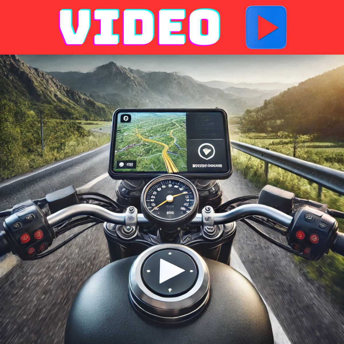 Wetterfestes Android-Navi mit robuster Motorradhalterung – ideal für lange Touren
